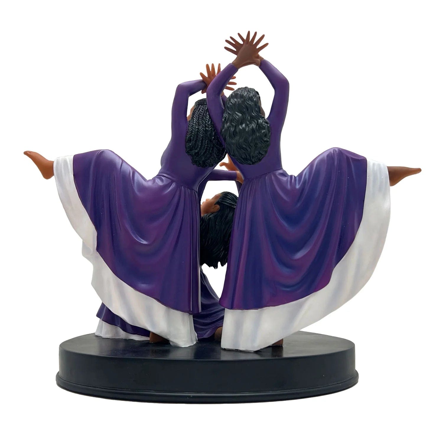 9 of 25: In Awe of You: African American Praise Dancer Figurine (Purple)