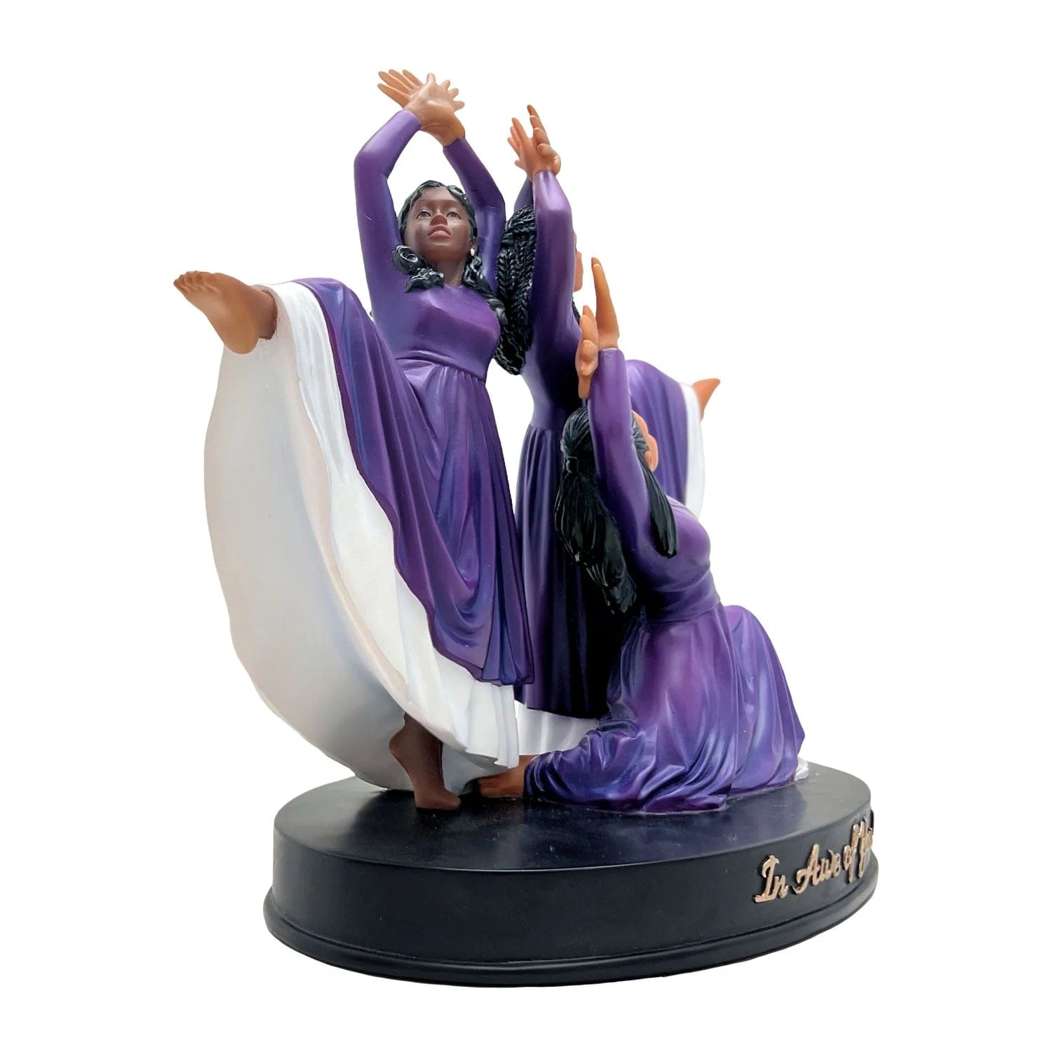 10 of 25: In Awe of You: African American Praise Dancer Figurine (Purple)