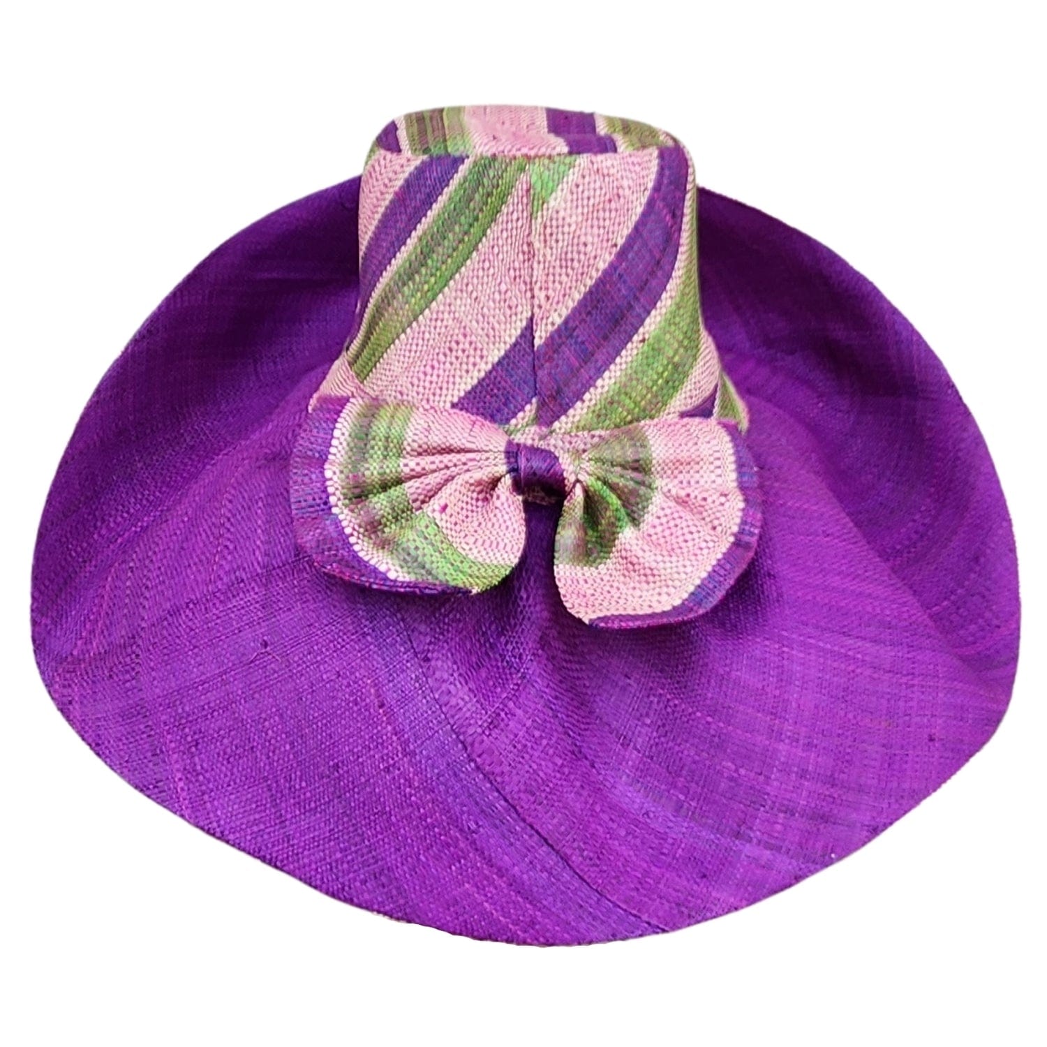 2 of 3: Irie: Authentic Hand Woven Multicolor Madagascar Big Brim Raffia Sun Hat