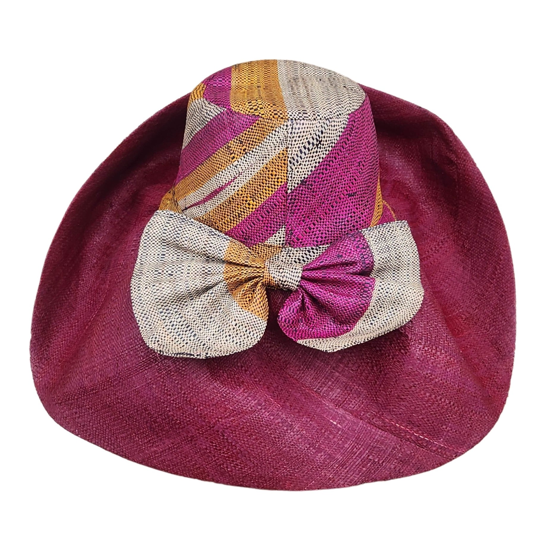 2 of 3: Jabulile: Madagsacar Big Brim Raffia Sun Hat (Rear)