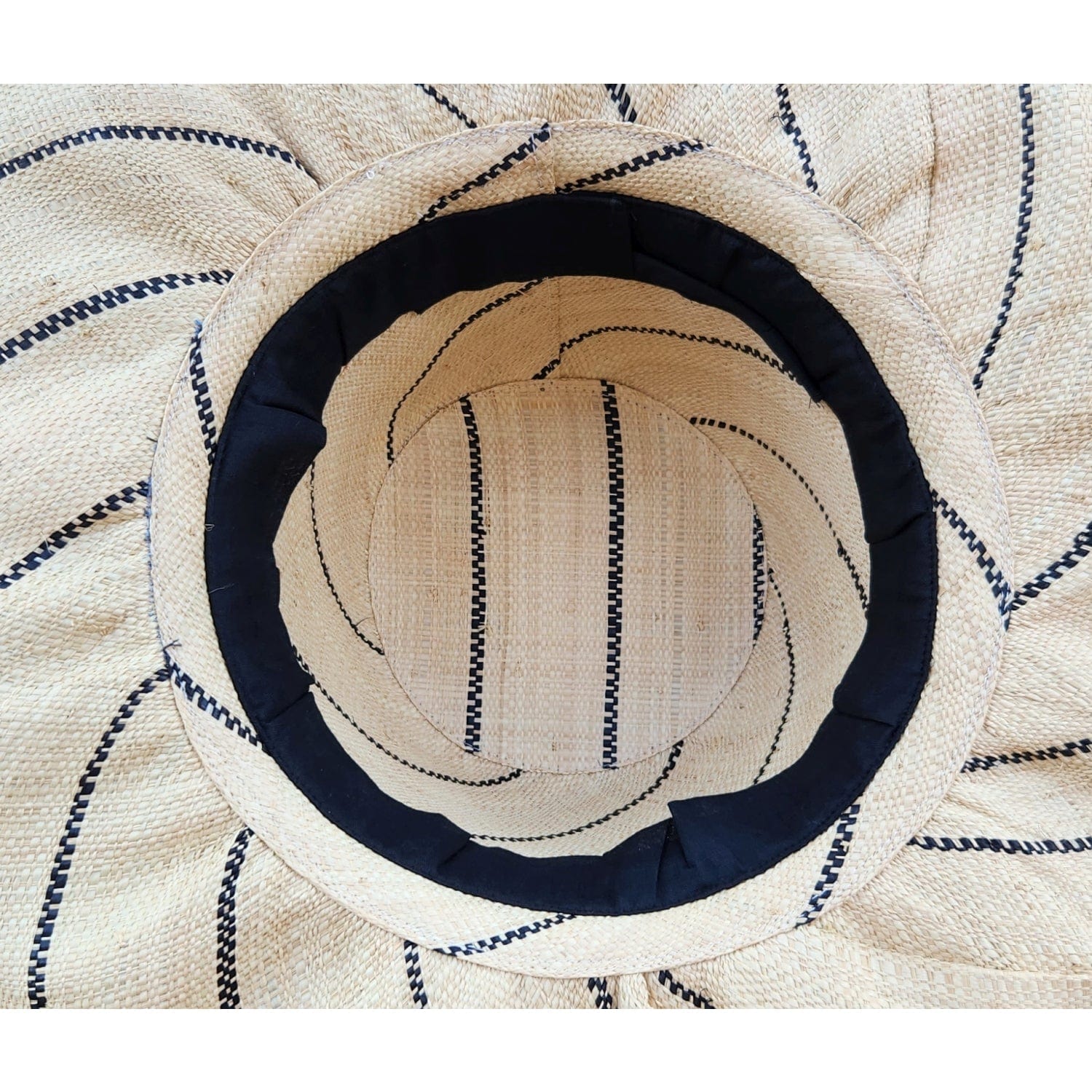 3 of 3: Jaden: Authentic Hand Woven Multicolor Madagascar Big Brim Raffia Sun Hat