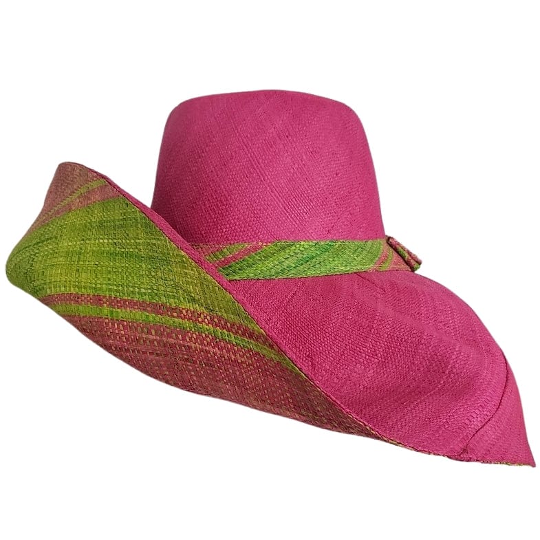 1 of 5: Kenya: Alpha Kappa Alpha Inspired Big Brim Madagascar Raffia Hat (Main)