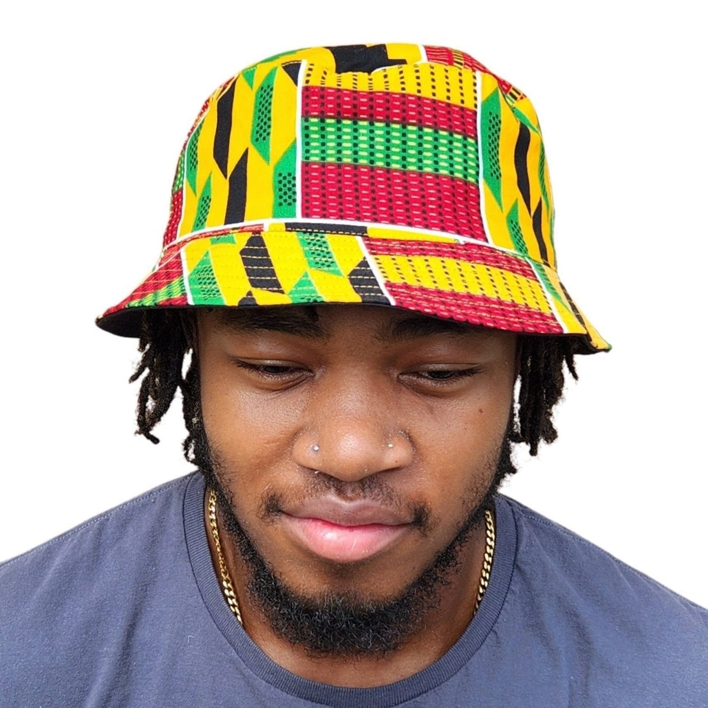 11 of 16: Kwasi: Ankara/African Wax Print Bucket Hat
