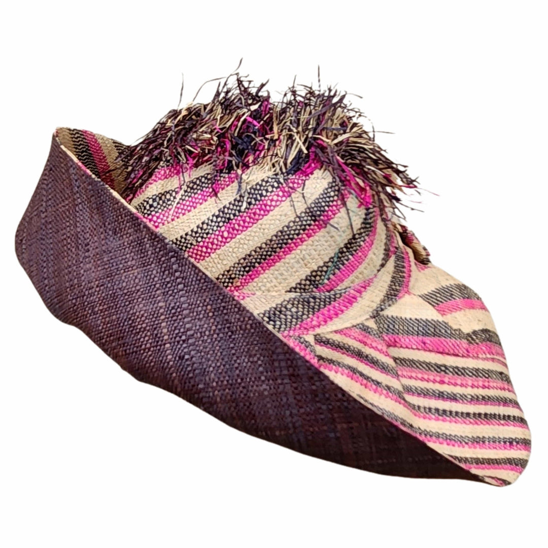 Luce: Madagascar Big Brim Crown Out Raffia Sun Hat