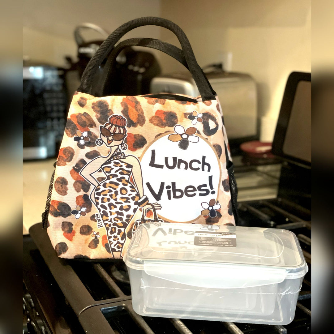 Lunch Vibes Insulated Lunch Bag Set with Food Containers