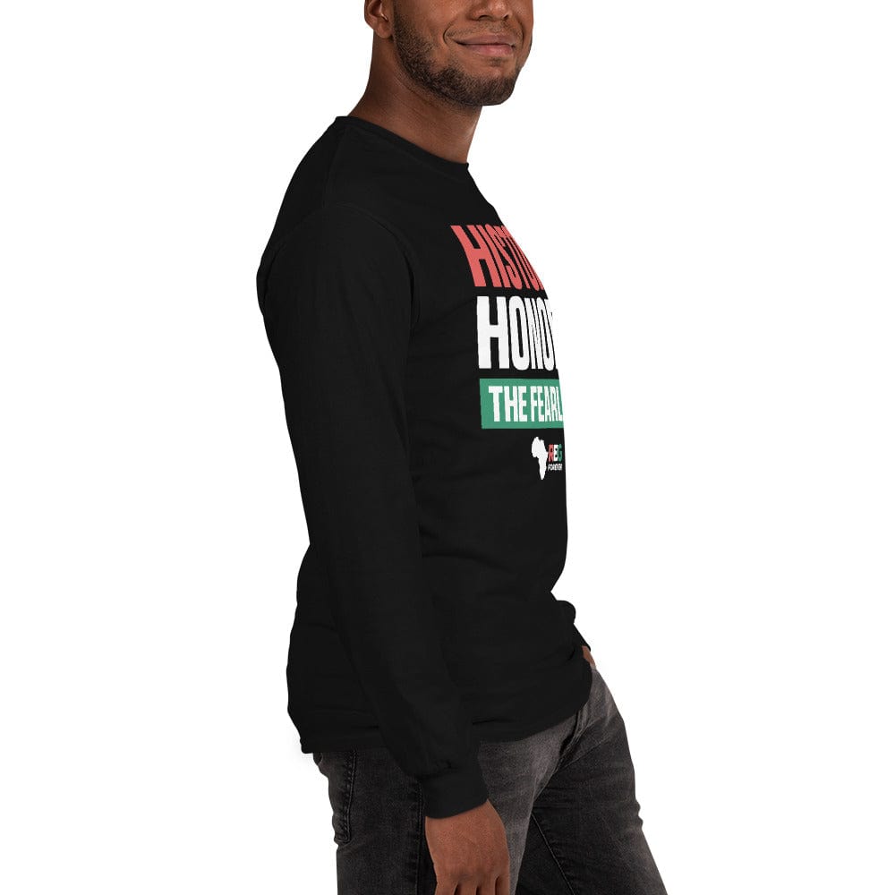 4 of 7: History Honors the Fearless Unisex Long Sleeve T-Shirt (Mock Up Image 2)