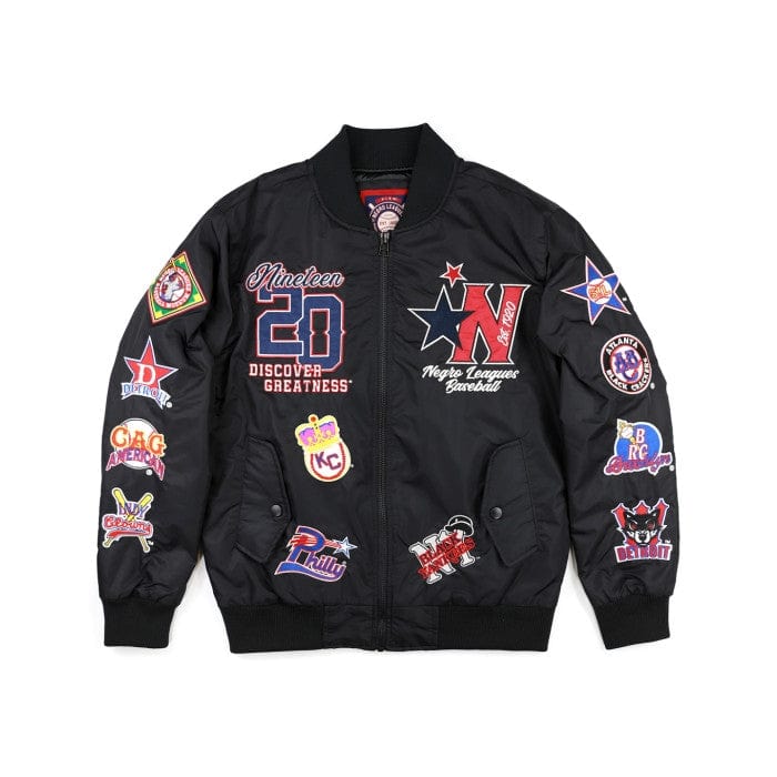 Negro Leagues Baseball Commemorative Embroidered Black Bomber