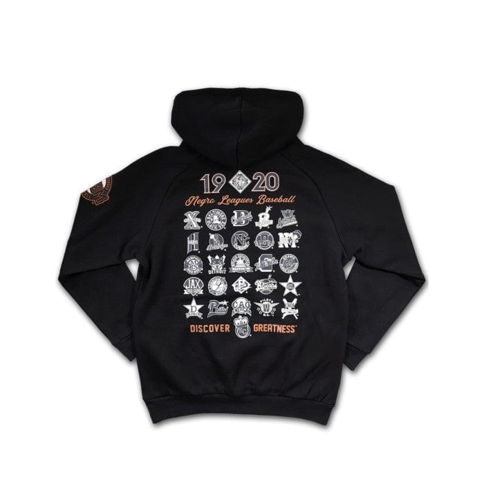 4 of 7: Negro Leagues Baseball Commemorative Hooded Sweatshirt (Black, Rear)
