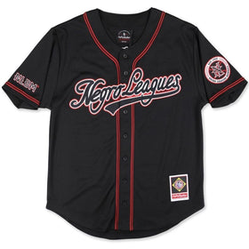 Negro Leagues Baseball Commemorative Embroidered Baseball Jersey (Black)