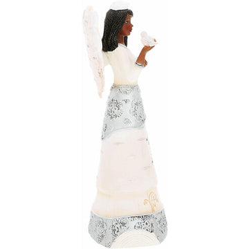Nurses Care Angel Figurine: Ebony Elements Collection by Pavilion Gifts (Side)