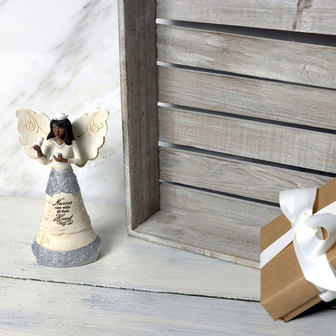 Nurses Care Angel Figurine: Ebony Elements Collection by Pavilion Gifts (Lifestyle Photo)
