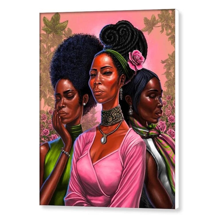 2 of 2: Ivies and Pink Tea Roses by Dion Pollard (Canvas)