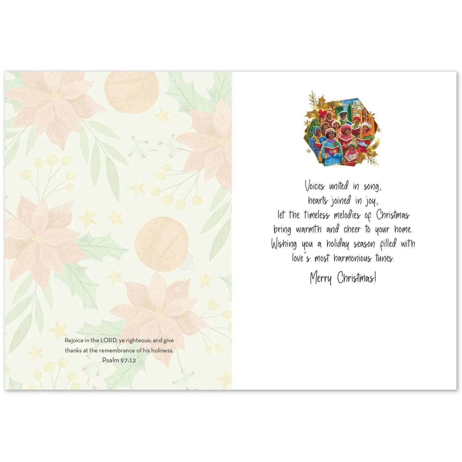 2 of 3: Rejoice (Christmas Caroling): African American Christmas Card Box Set (Inside)