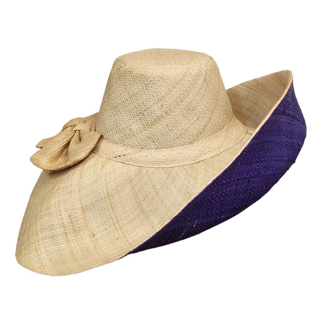 Rihanna: Authentic Hand Woven Multicolor Madagascar Big Brim Raffia Sun Hat