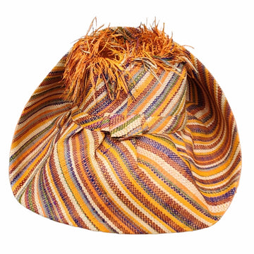 Rosine: Madagascar Big Brim Crown Out Raffia Sun Hat (Rear)