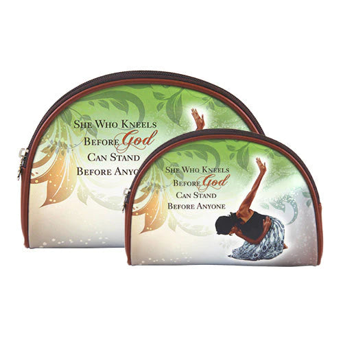 She Who Kneels by Greg Perkins: African American Cosmetic Bag Set/Duo