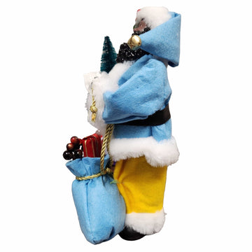 Southern University Jaguars HBCU African American Santa Claus Figurine (Side)