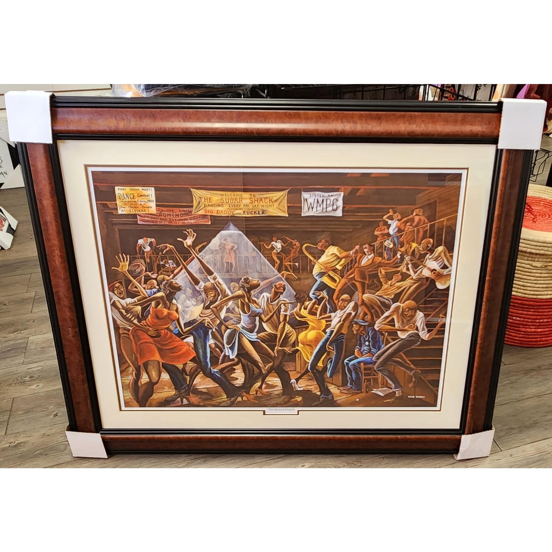 3 of 3: Sugar Shack-Art-Ernie Barnes-27.375 x 35.50 inches-Unframed-The Black Art Depot
