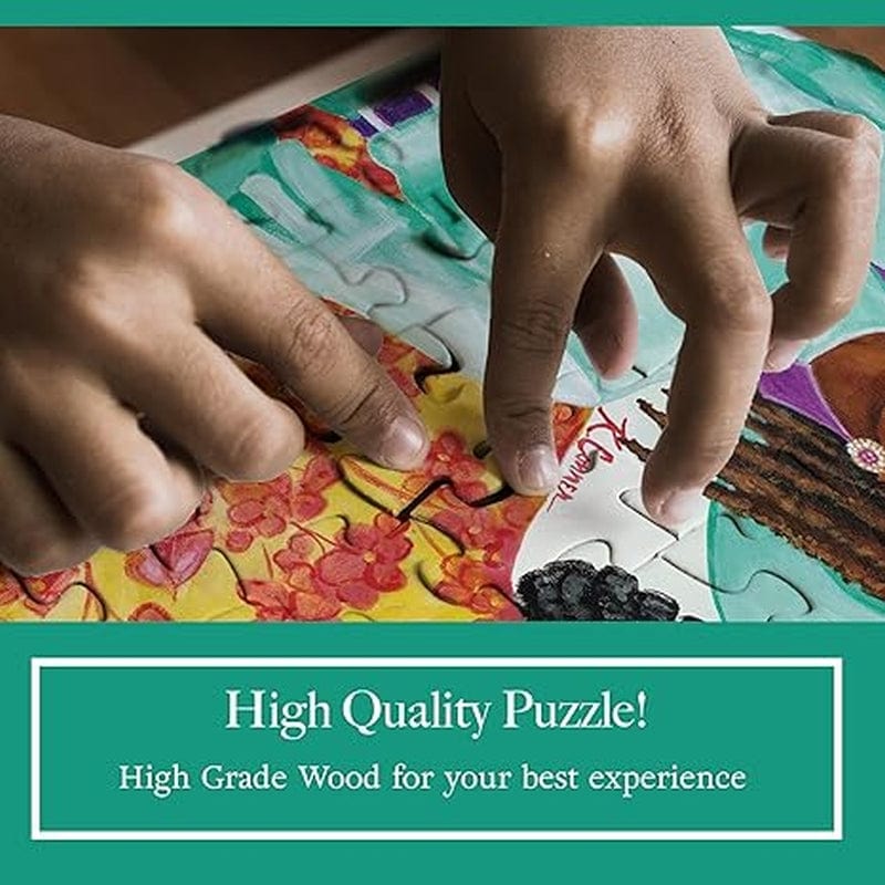 8 of 8: Sunday Morning (Church Crowns) by Keith Conner: African American Jigsaw Puzzle - Three African American women wearing colorful floral church crowns artwork (Lifestyle Puzzle Detail 4)