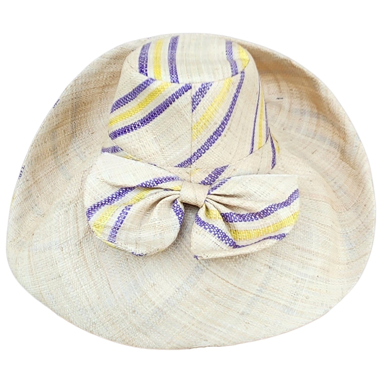 2 of 3: Tashelle: Authentic Hand Woven Multicolor Madagascar Big Brim Raffia Sun Hat