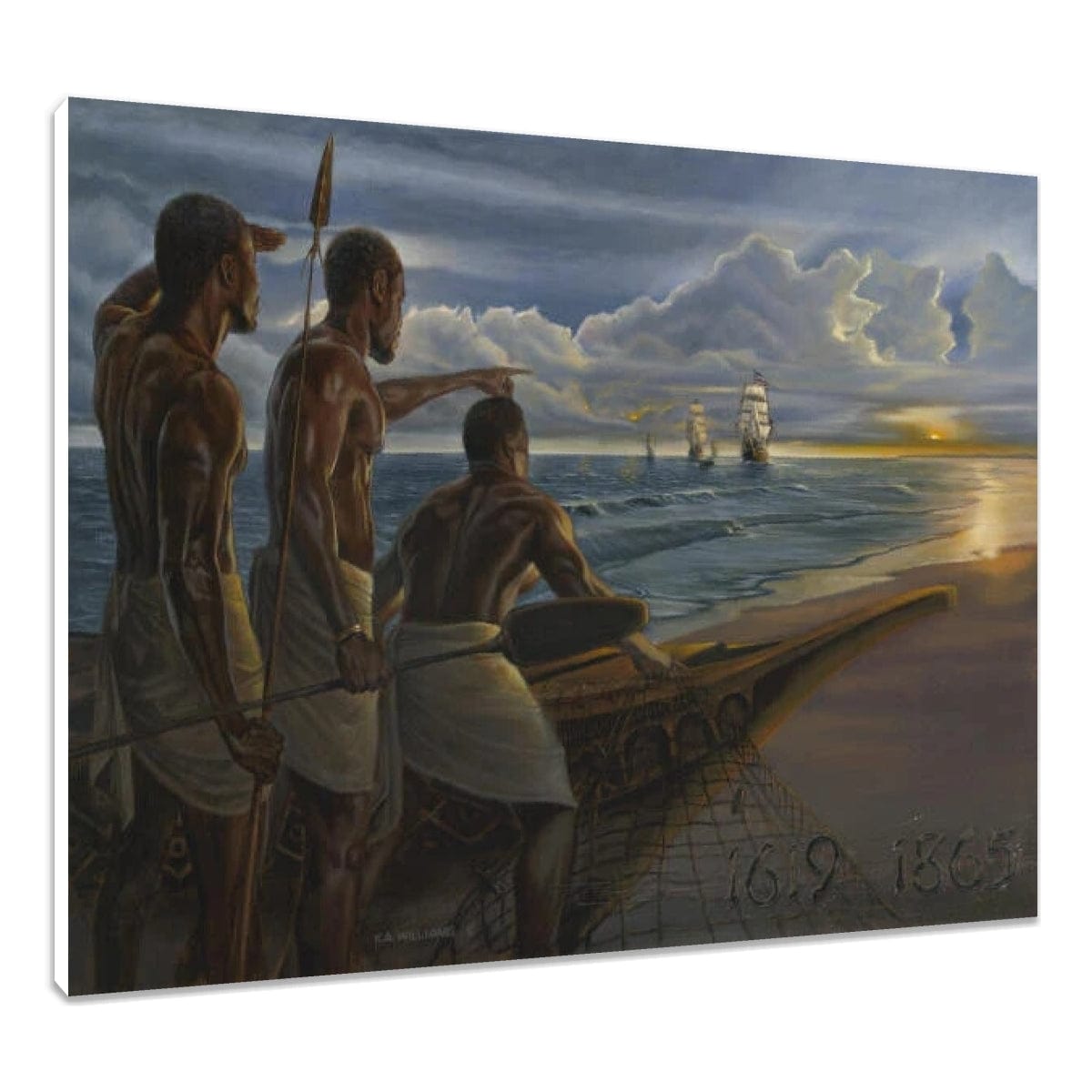 2 of 2: The Fishermen by K.A. Williams II (Stretched Canvas)