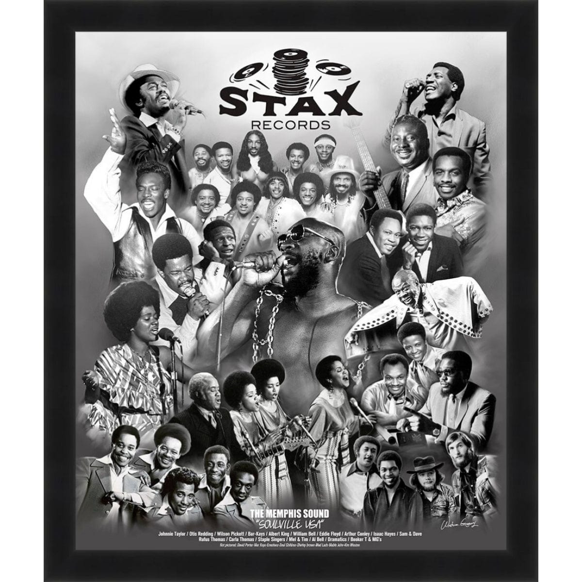 2 of 2: The Memphis Sound: Soulsville USA by  Wishum Gregory (Black Frame)
