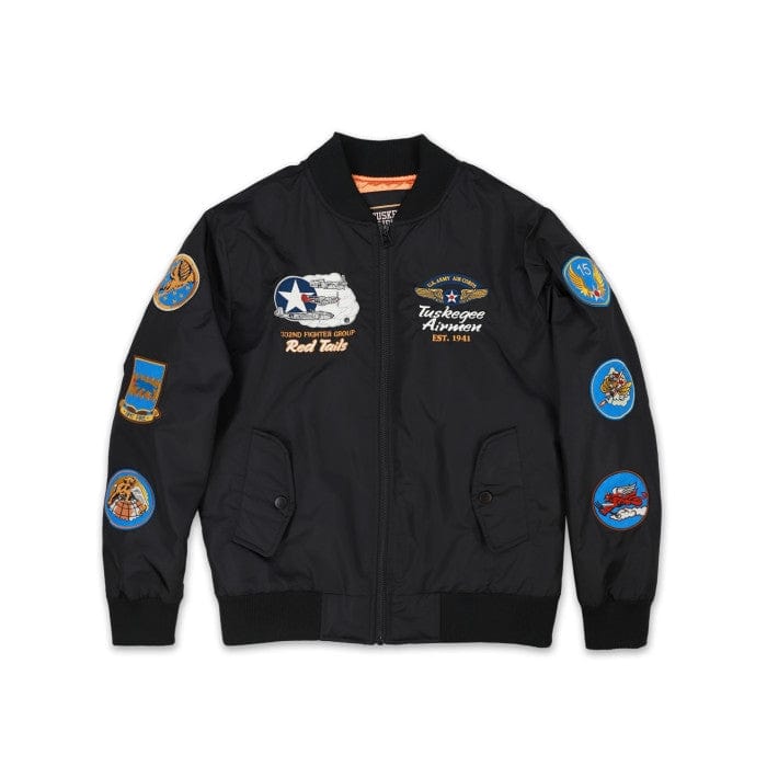 Tuskegee Airmen Squadron Patch Embroidered Bomber Jacket – The