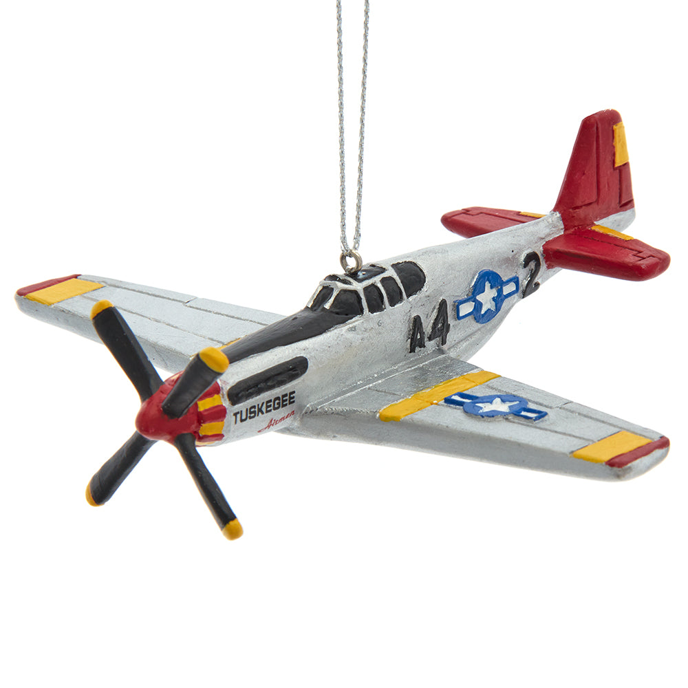 Tuskgee Airmen Red Tails Airplane Christmas Ornament