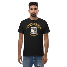 761st Tank Battalion Black Panthers t-shirt with unit emblem and WWII motto (lifestyle main)