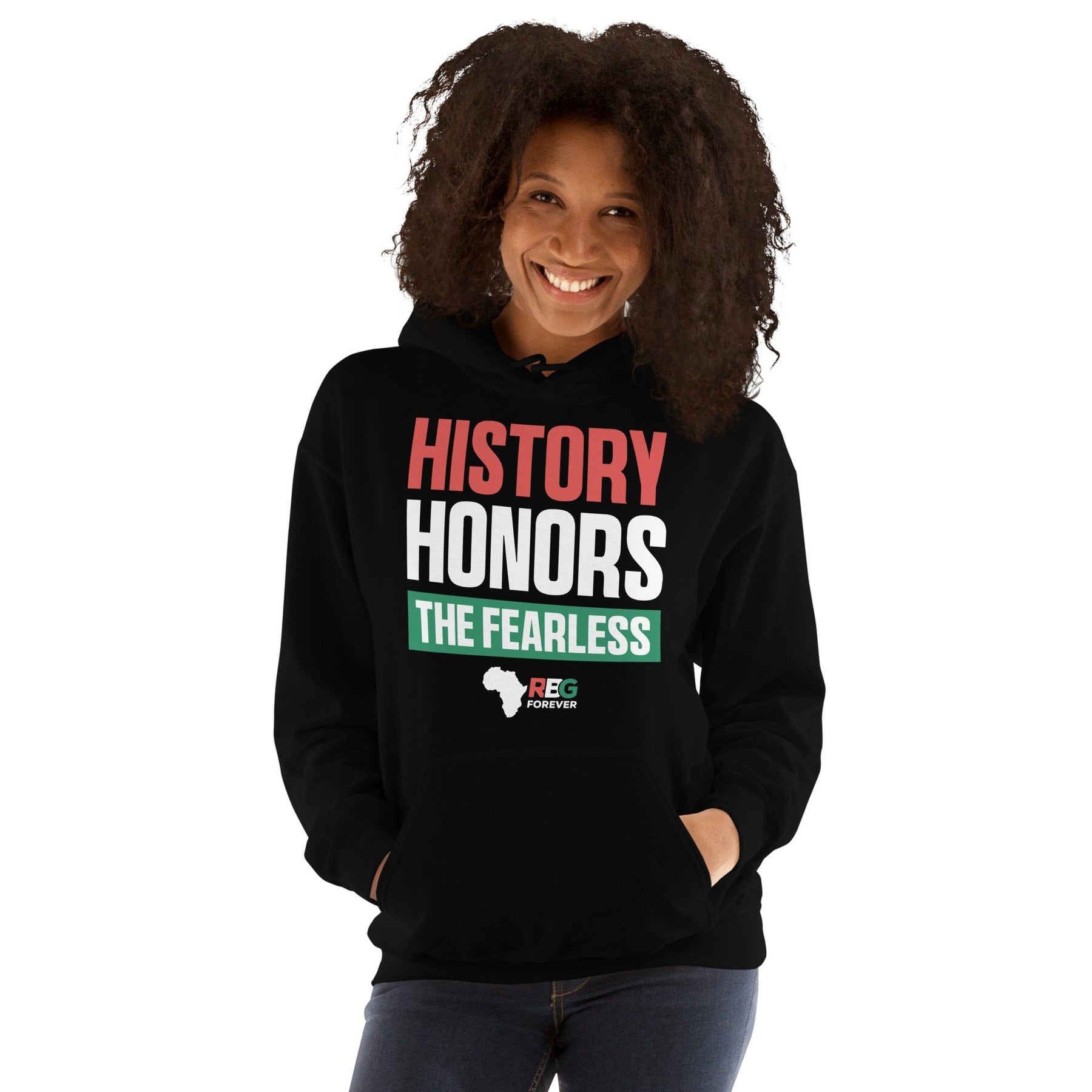 1 of 9: History Honors the Fearless Unisex Hooded Sweatshirt II (Main)