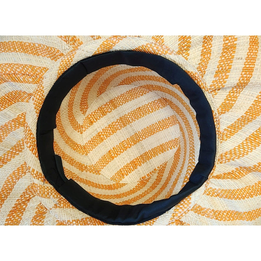 Usain: Authentic Hand Woven Multicolor Madagascar Big Brim Raffia Sun Hat