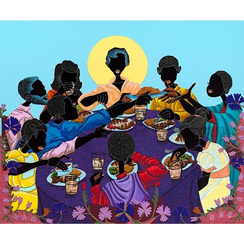 1 of 4: When We Gather by Leroy Campbell:  family gathered at the table for dinner