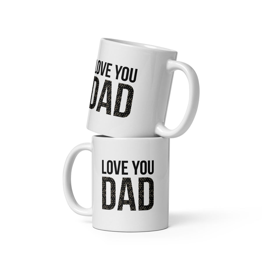Love You Dad Glossy Ceramic Coffee/Tea Mug (11 Ounces, White)