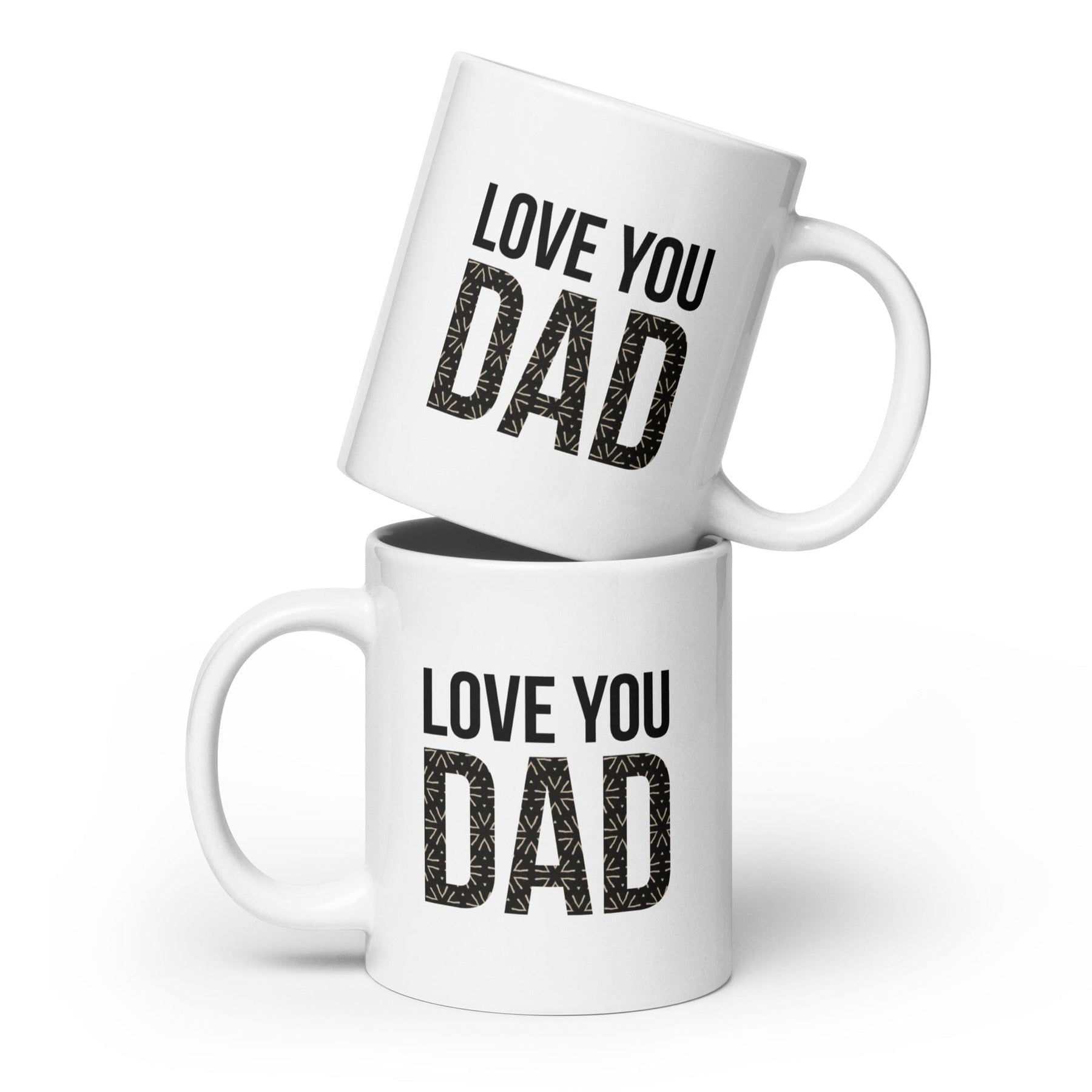 3 of 3: Love You Dad Glossy Ceramic Coffee/Tea Mug (20 Ounces, White)