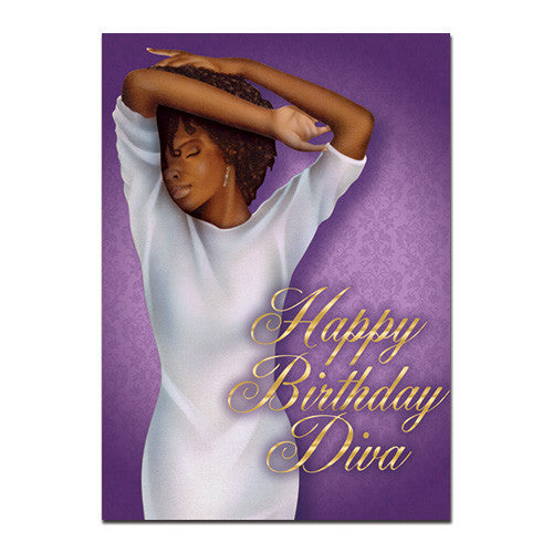 Happy Birthday Diva: African American Birthday Greeting Card