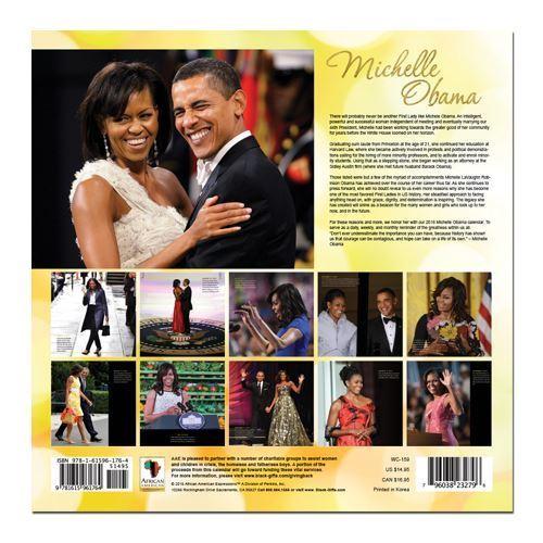 Michelle Obama (Beauty & Elegance): 2018 African American Calendar (Back)