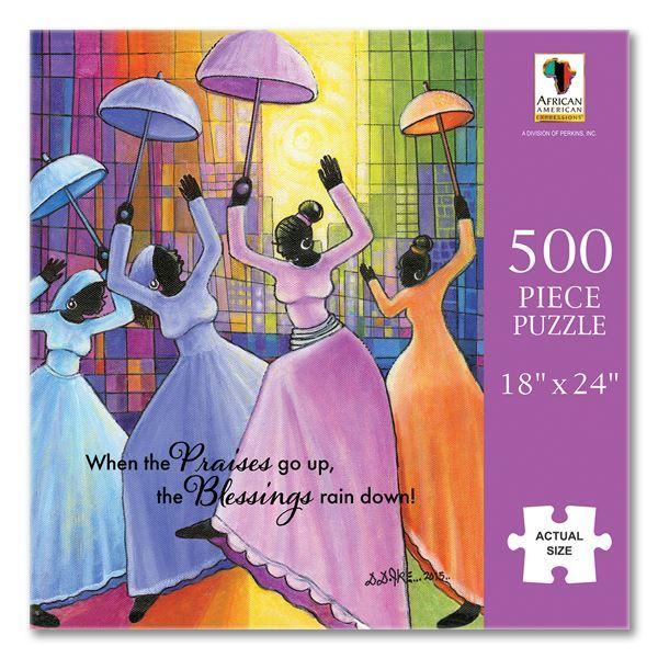 Praises Go Up Jigsaw Puzzle-Jigsaw Puzzle-D.D. Ike-18x24-500-The Black Art Depot