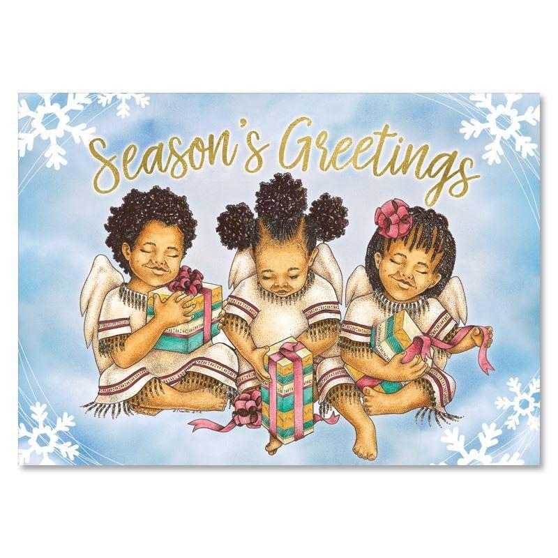 Little Angels: African American Christmas Cards (Box Set of 15