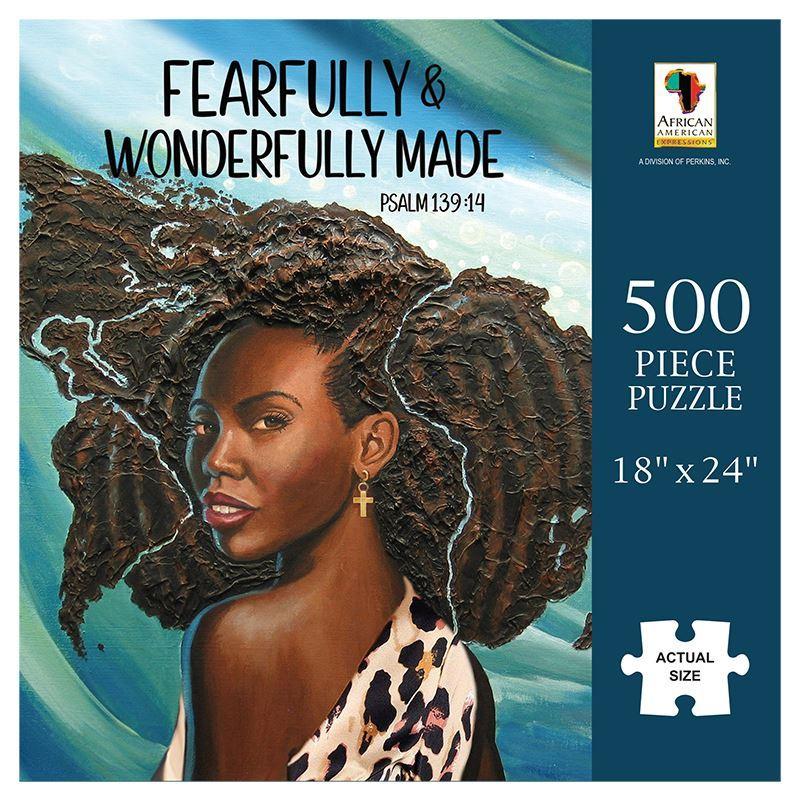 Wonderfully Made Puzzle-Jigsaw Puzzle-African American Expressions-18x24-500-The Black Art Depot
