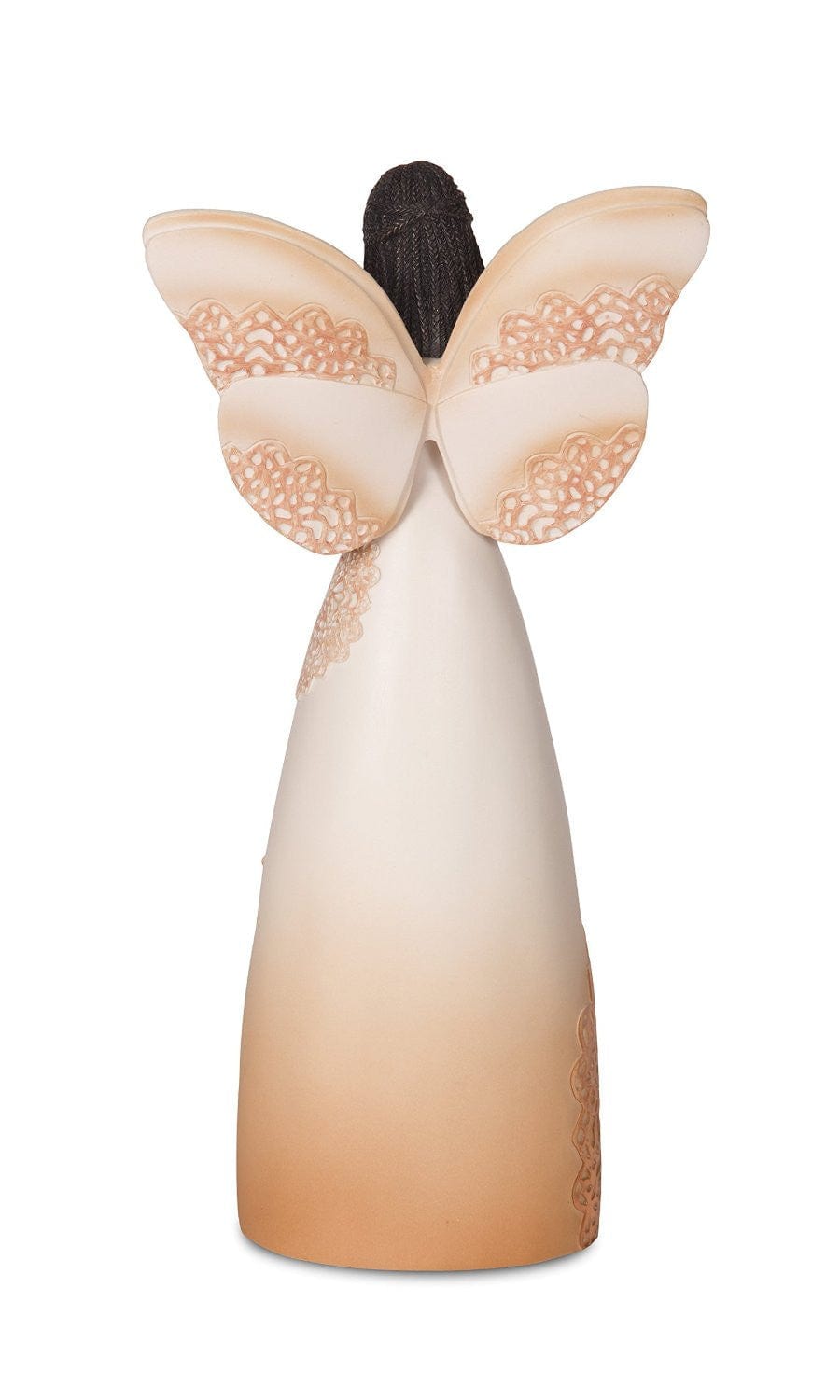 2 of 2: African American Mother Angel Figurine with Lilly: Light Your Way Memorial Collection by Pavilion Gifts (Rear)