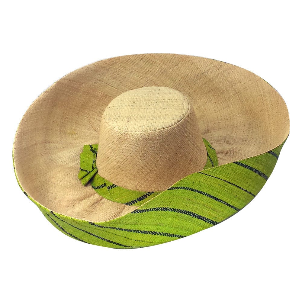Akuchi: Hand Made Big Brim Madagascar Raffia Church Hat