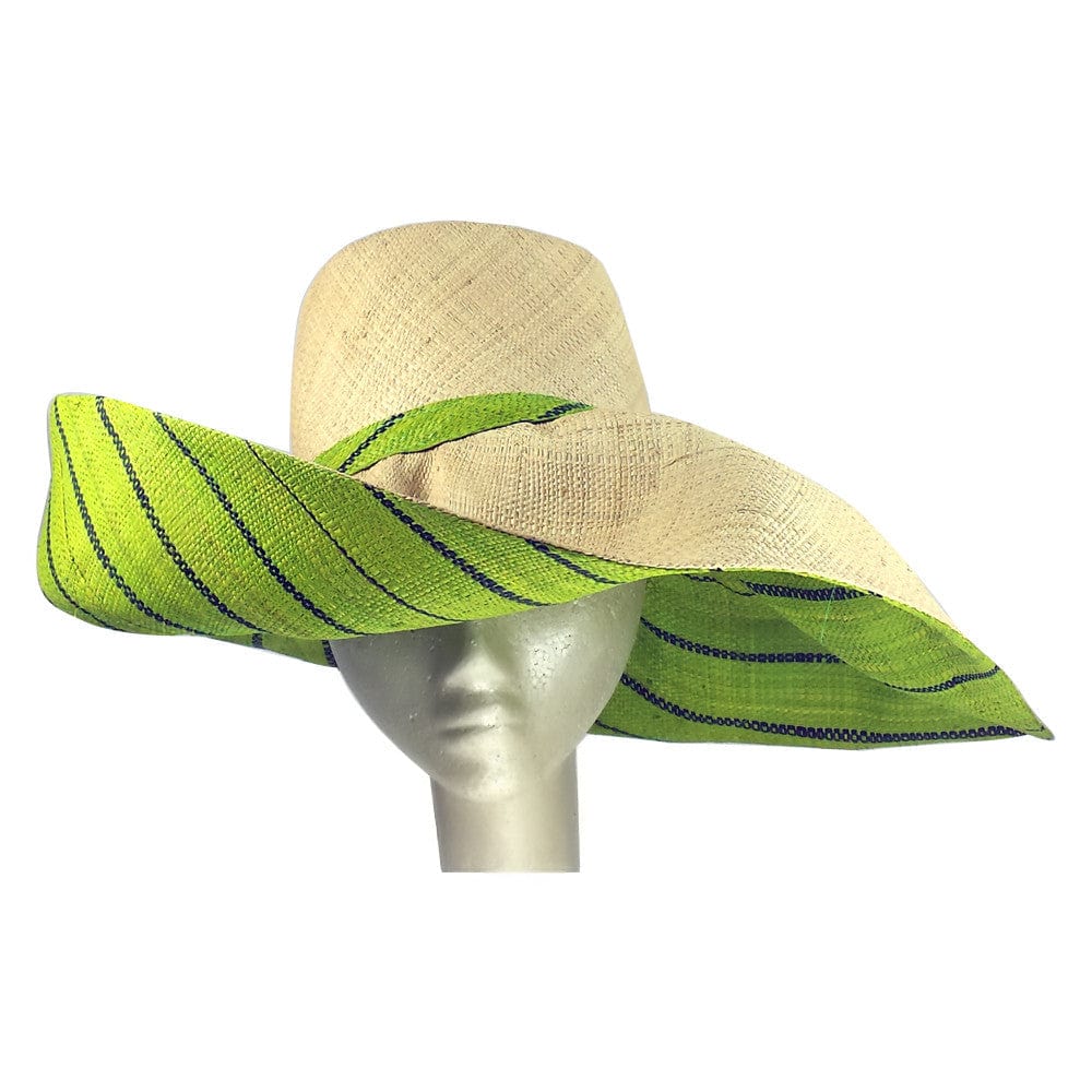 Akuchi: Hand Made Big Brim Madagascar Raffia Hat