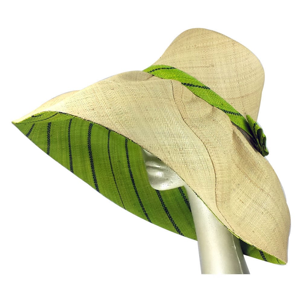 3 of 4: Akuchi: Hand Made Big Brim Madagascar Raffia Kentucky Derby Hat