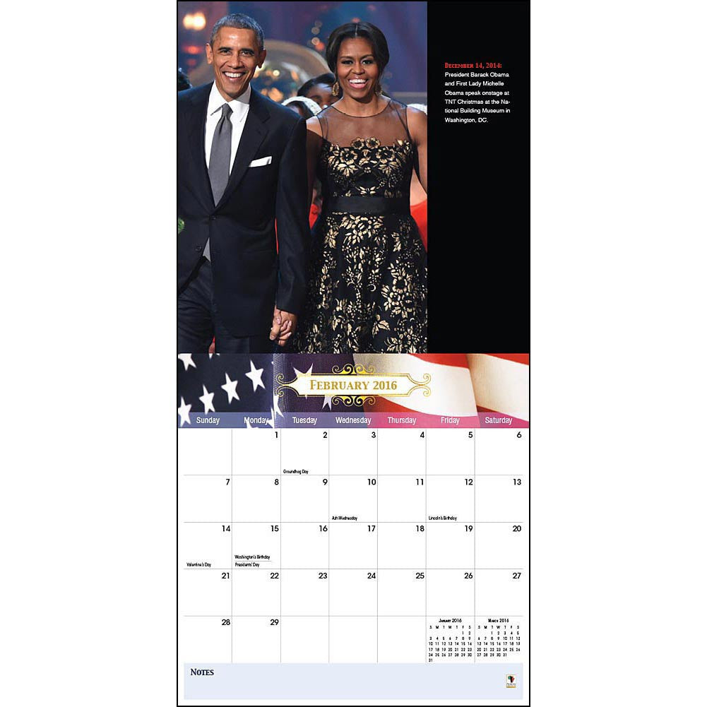 The Obamas: 2016 African American Calendar (Inside)