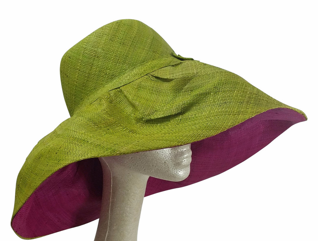 Lerato: Alpha Kappa Alpha Inspired Big Brim Madagascar Raffia Hat