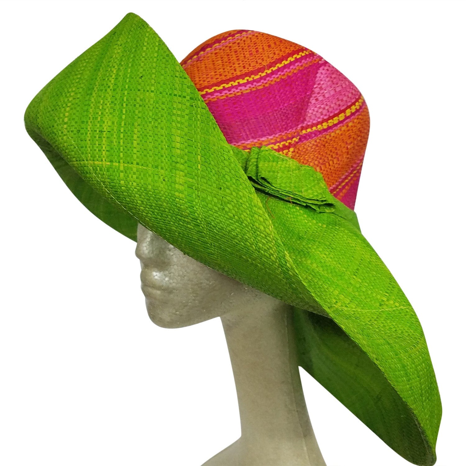1 of 3: Adesina: Madagascar Big Brim Raffia Sun Hat-Hats-The Raffia Boutique-59cm-Raffia-The Black Art Depot