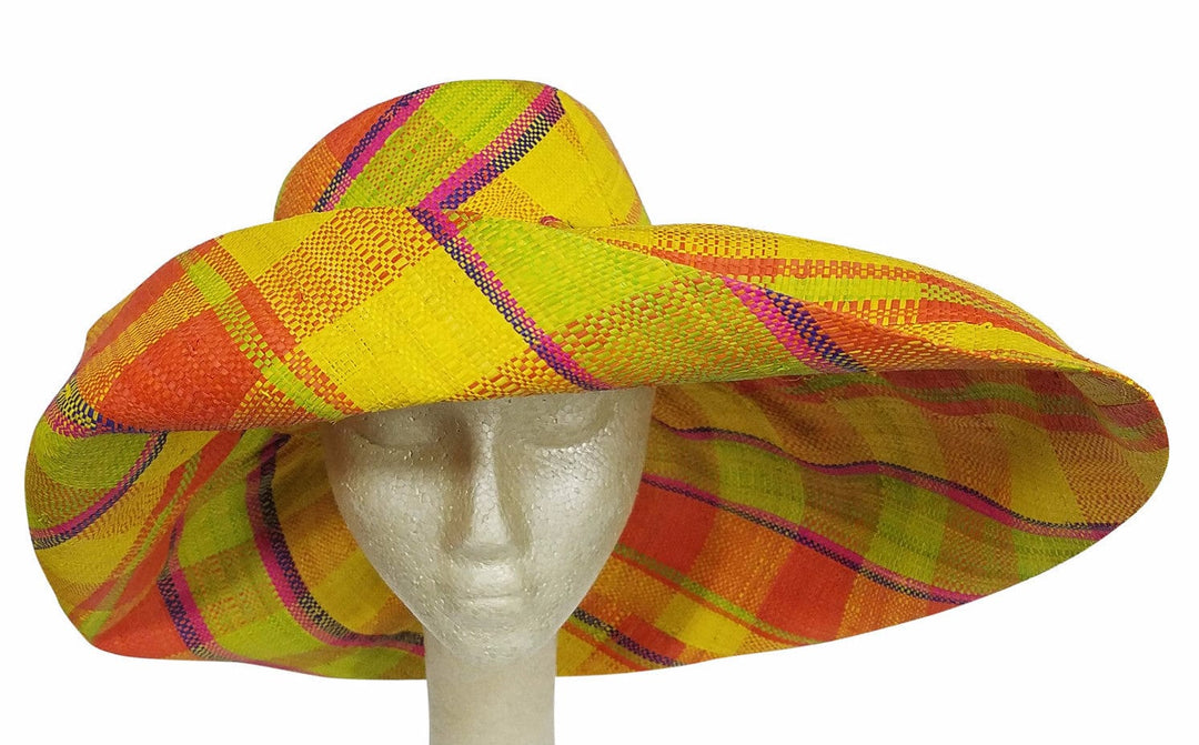 Adia: Madagascar Big Brim Raffia Sun Hat-Hats-The Raffia Boutique-59cm-Raffia-The Black Art Depot