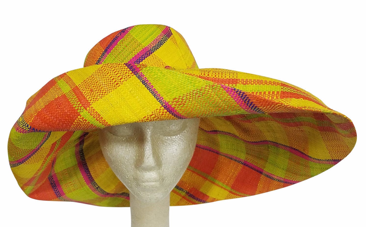 3 of 3: Adia: Madagascar Big Brim Raffia Sun Hat-Hats-The Raffia Boutique-59cm-Raffia-The Black Art Depot
