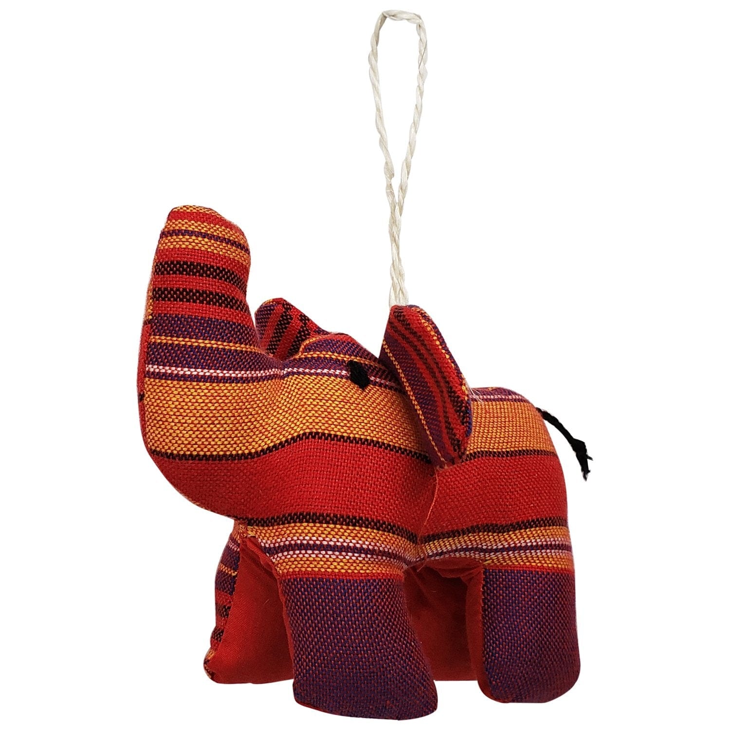4 of 4: Authentic Hand Made African Kikoi Fabric Elephant Oranment