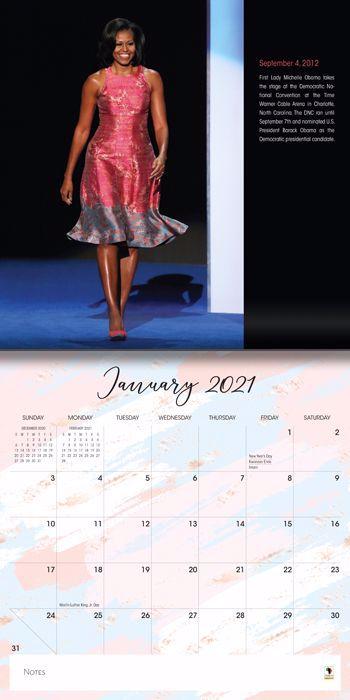 Michelle Obama (Forever First Lady): 2021 Black History Calendar (Interior)